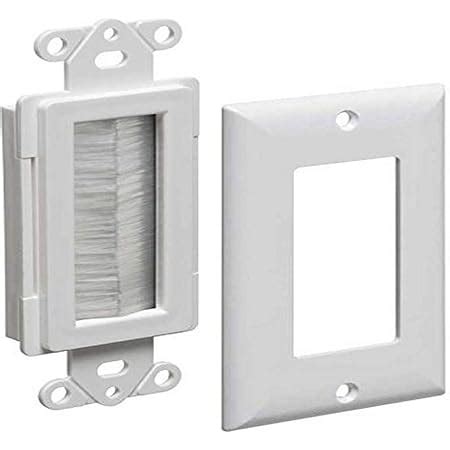 brush entry wall plate electrical box|Arlington Industries CED135WP.